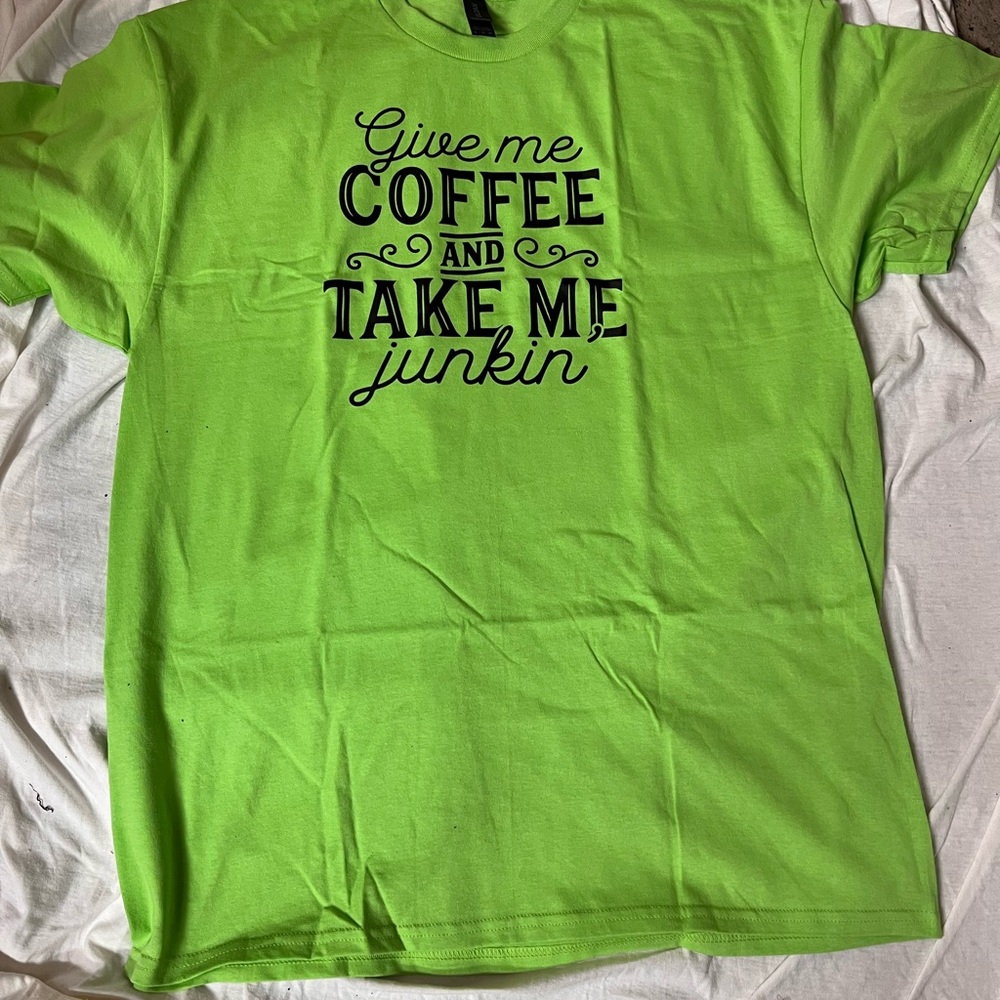 Vibrant Green Coffee Graphic Tee
